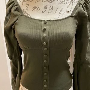 Square neck sweater